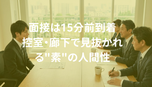 【完全解説】公務員面接は「15分前」到着が鉄則。控室・廊下で見抜かれる”素”の人間性