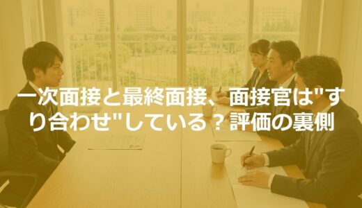 一次面接と最終面接、面接官は”すり合わせ”している？評価の裏側